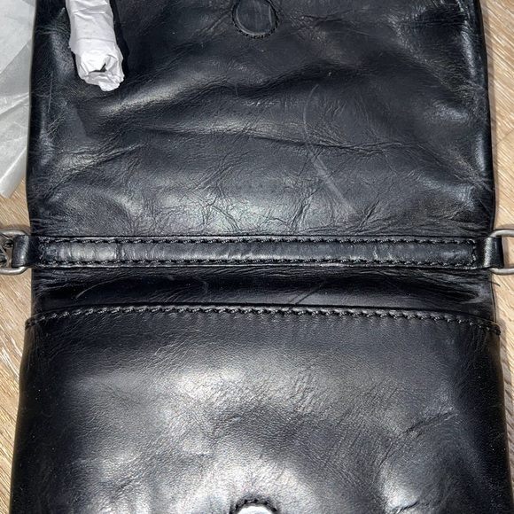 Frye Leather Melissa Stadium Crossbody & Wristlet, Black NWT - Picture 7 of 10